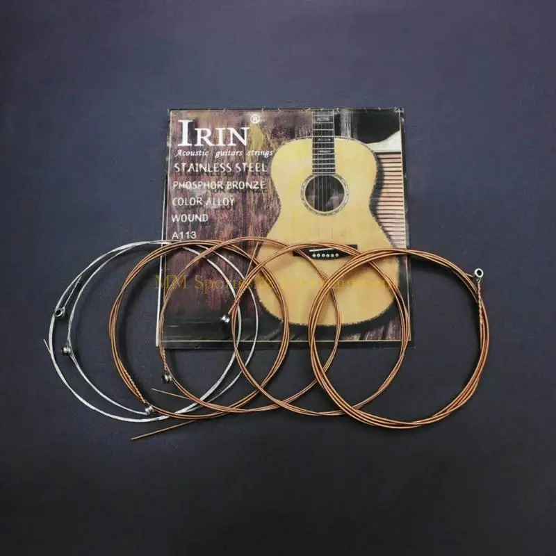 31BE 6 قطع من أوتار الجيتار الأساسية الفولاذية مجموعة ملحقات ممارسة للجيتار الشعبي الصوتي #3