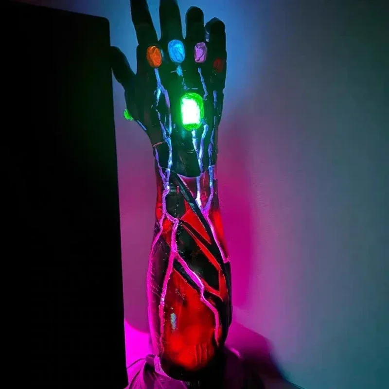 Cosplay 62cm Mark 85 Hand Arm MK85 Unlimited Gloves with LED Light Luminous Resin Statue Desktop Model Home Decor Ornament Gift