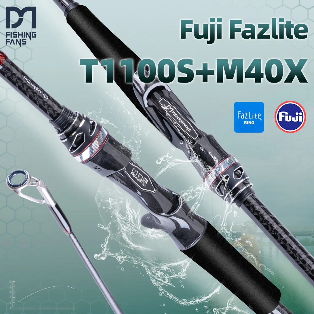 FISHINGFANS RANCY 3,0 T1100S guía FUJI FAZLITE de alto carbono M MH de fundición larga 2,7 M 3,0 M varilla de pesca giratoria