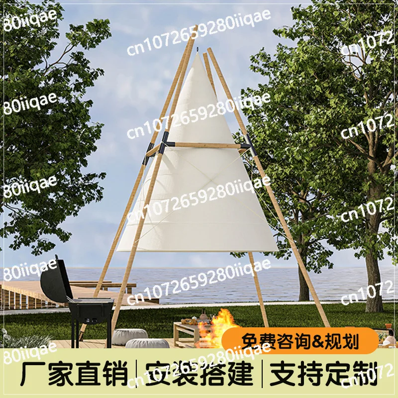 

Big Canopy Bamboo Cone Tent Giant Canopy Lantern Tent Activity