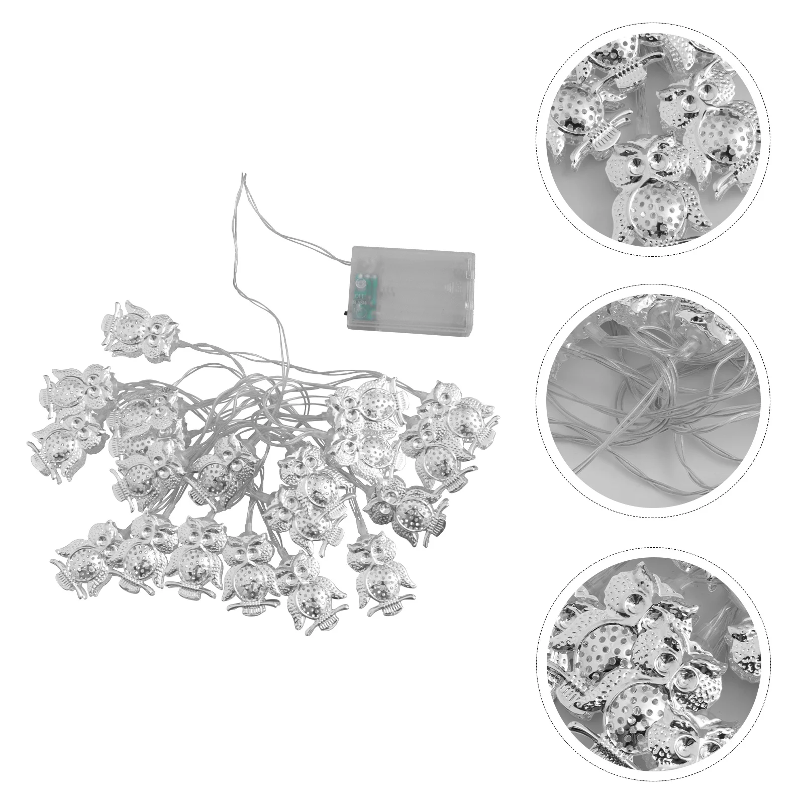 Owl Shape LED Fairy Lights Operated Energy Saving Decorative Lamp for Halloween Wedding Bedroom Party Warm White