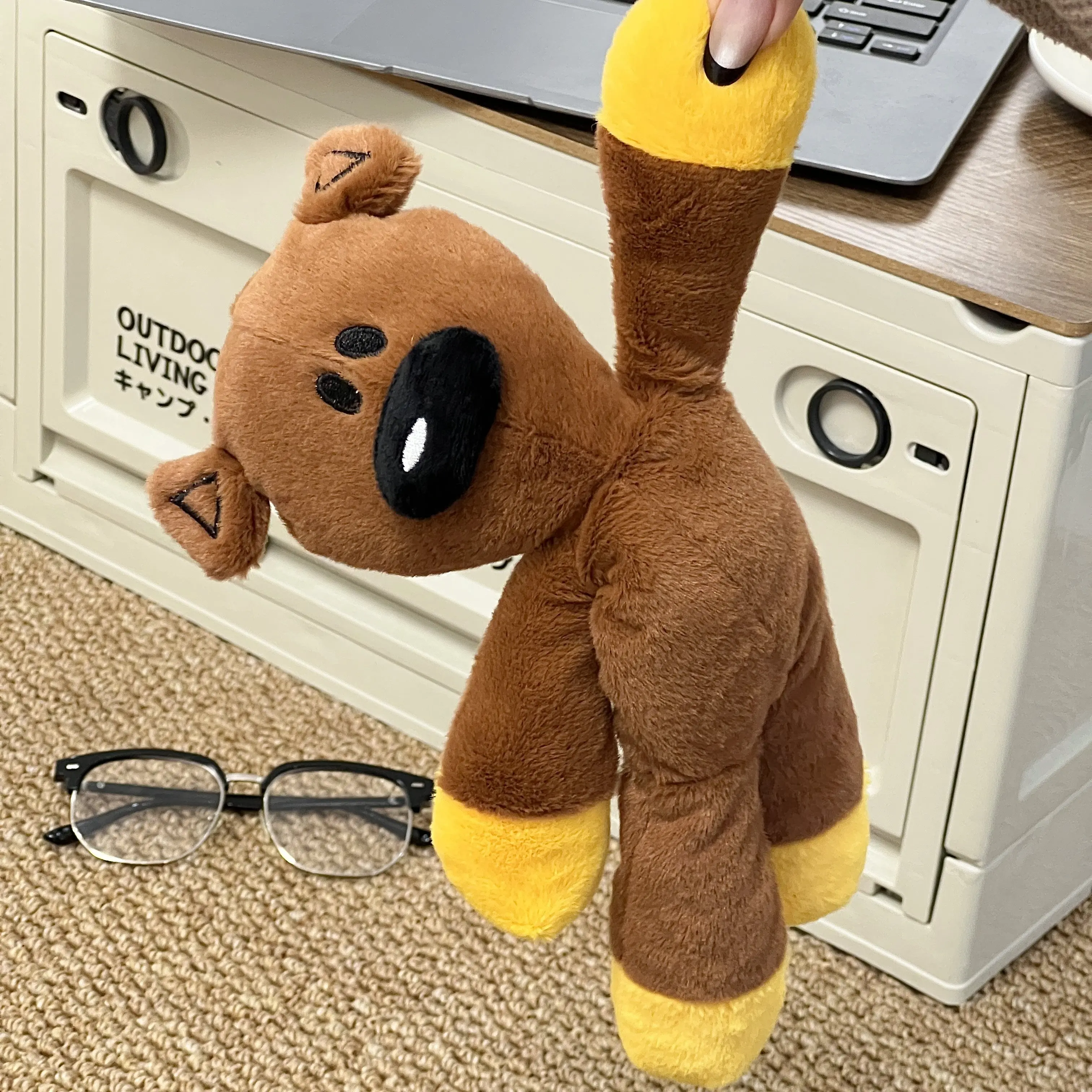 

Плюшевая игрушка-медведь в стиле Мистера Бина, милая мягкая кавайная кукла для сна, украшение для спальни, подарок на день рождения, сюрприз.