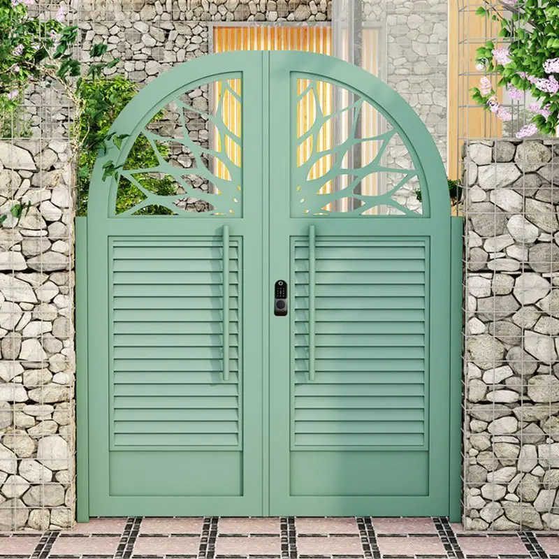 Wrought iron garden door, aluminum alloy villa courtyard arch