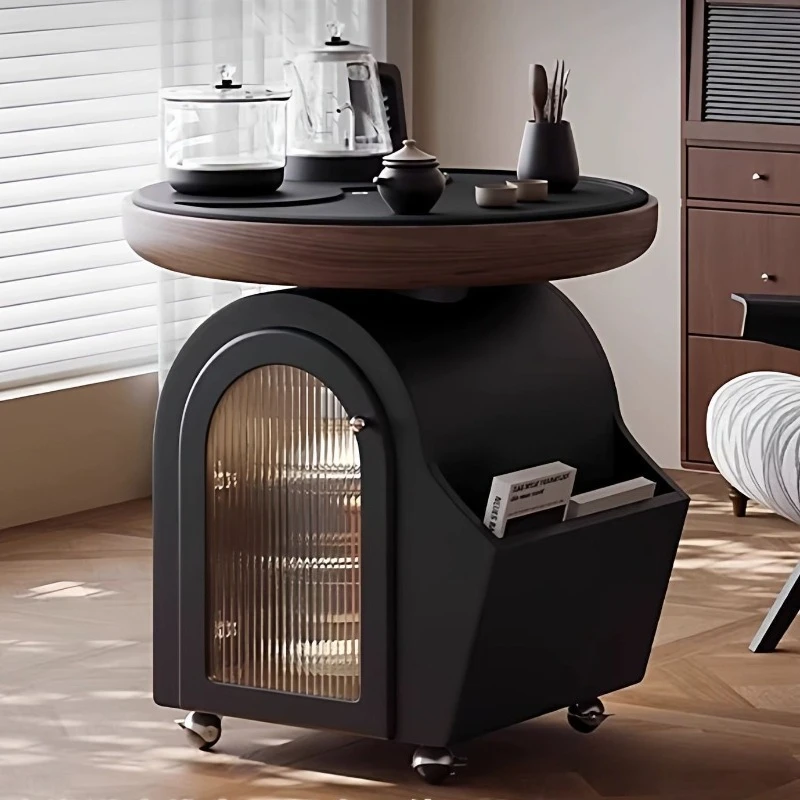 

Mobile table with kettle, household removable coffee table, coffee table with kettle