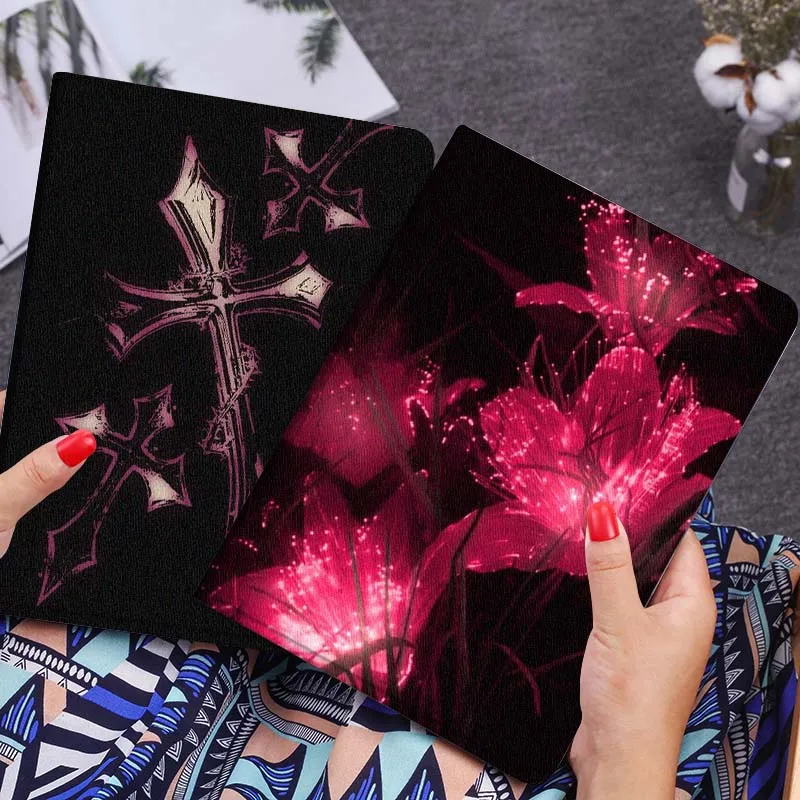 

Pink Lily String Light Gift Tablet Case For Lenovo Xiaoxin Legion Pad Tab Pro GT Y700 Gen4 2 11 P11 M10 K10 3rd Plus Gen