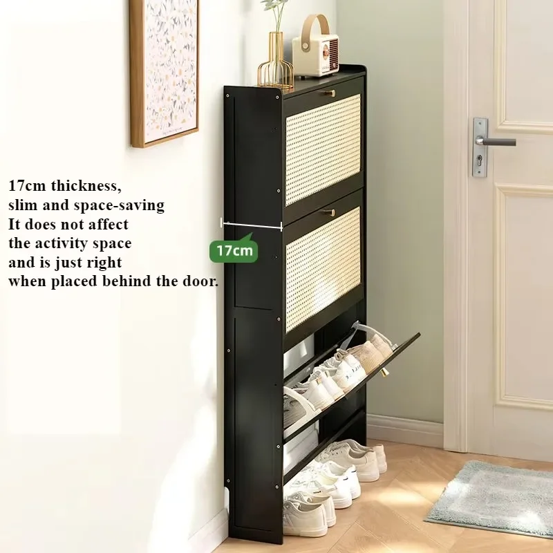 Ultra-thin Shoe Cabinet Tipping Bucket At The Door of The Home Shoe Rack Large-capacity Entry Porch Storage Simple Space Saving