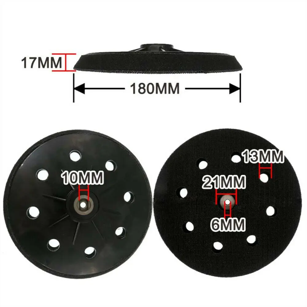 7 "นิ้ว180Mm 8 Hook & Loop Backing แผ่นดิสก์ M10 Abrasives สำหรับขัดกระดาษทรายและบด