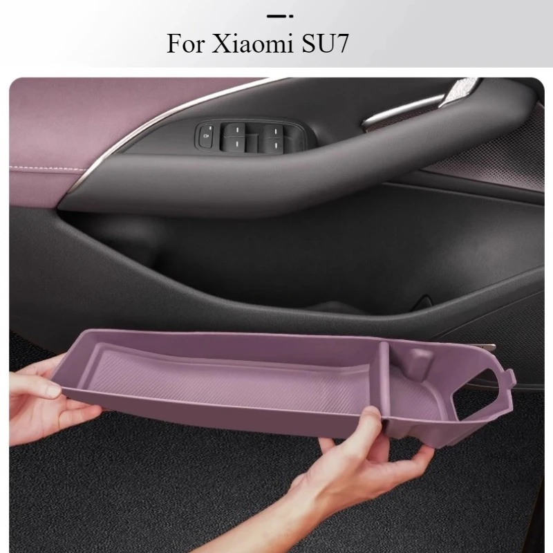 For Xiaomi SU7 Custom All-Weather Door Pocket Liners | 4PCS TPE Waterproof Storage Trays & Organizers