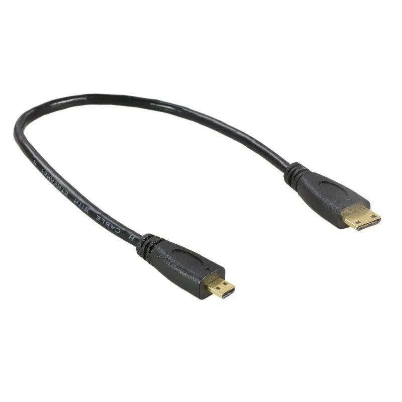 Chất Lượng Tốt Nhất 1080P 3D Micro HDMI-Tương Thích Sang Mini HDMI-Cáp Tương Thích Cho GoPro Máy Chiếu Sony Của công Chúng Để Công Chúng