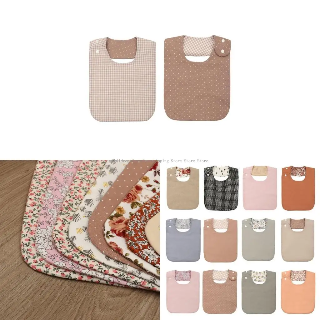 

Waterproof Double Side Bibs Linen Cotton Saliva Towel Baby Shower Gifts