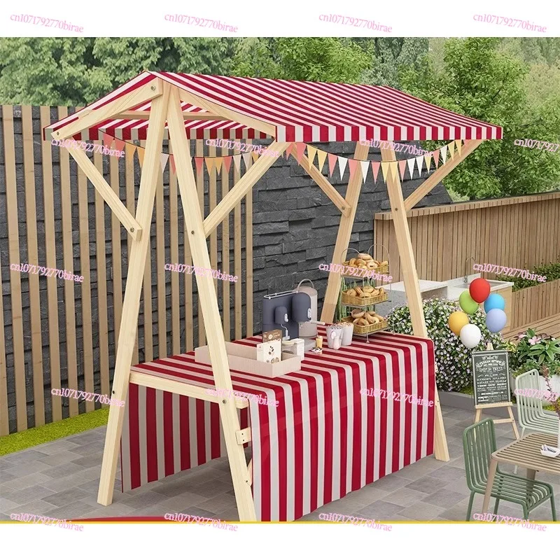 

Market Stall Rack Wooden Night Market Custom Small Stall Shopping Mall Snack Cart Mobile Float Folding Stall Car Market