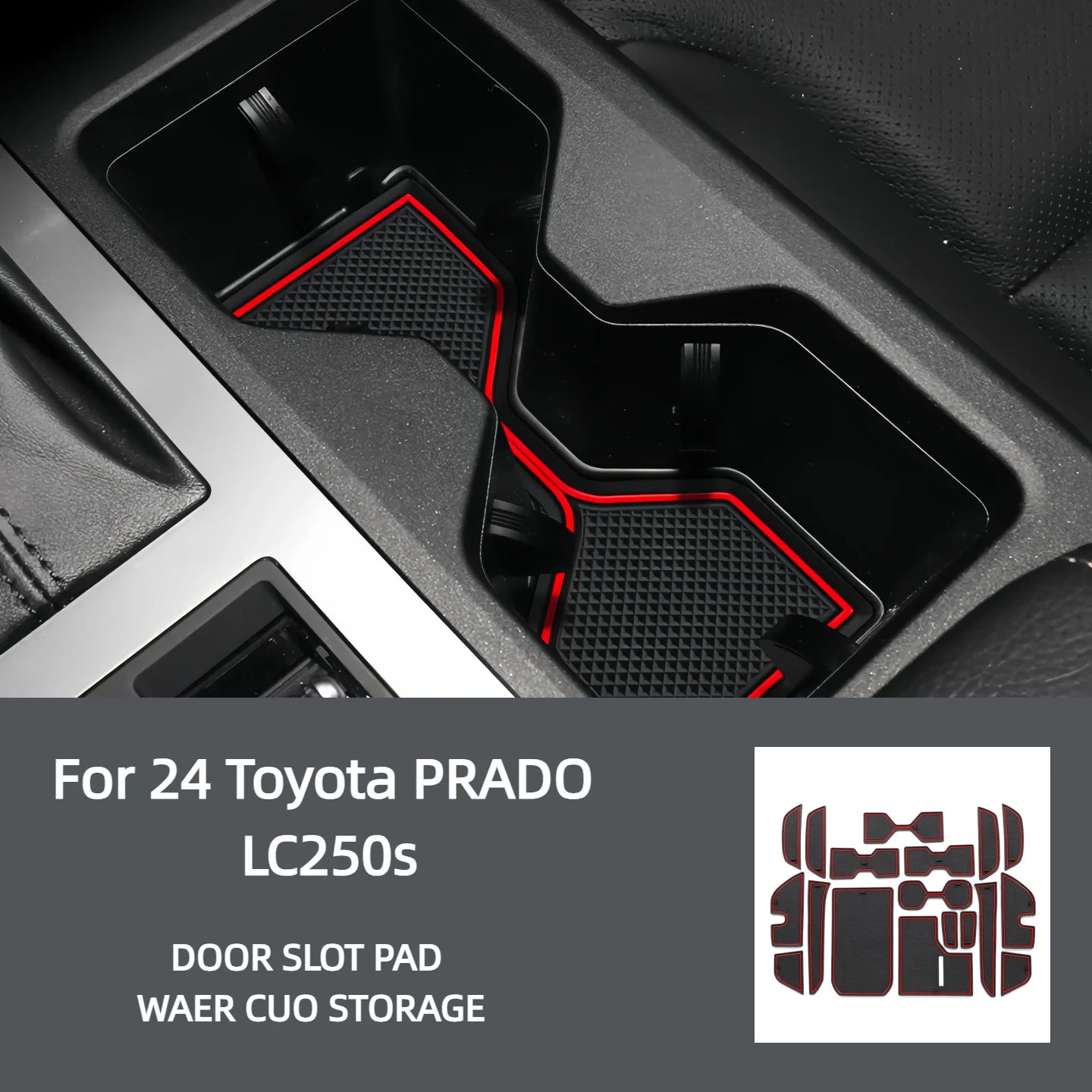 para-24-toyota-prado-lc250-tapete-de-canal-de-porta-antiderrapante-prado-tapete-de-poeira-suporte-de-copo-tapete-de-armazenamento