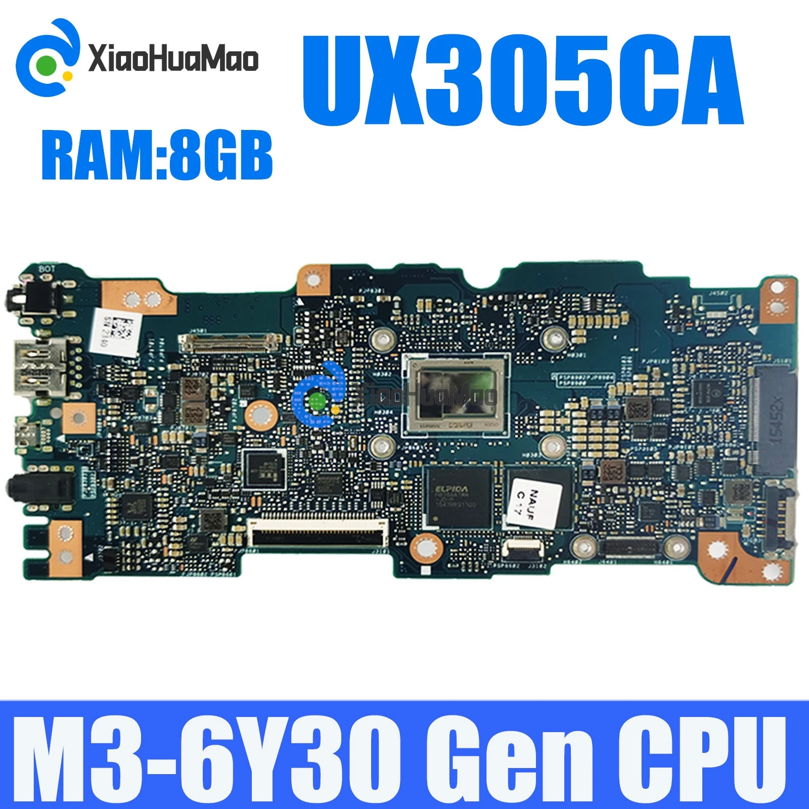 

UX305CA With M3-6Y30 CPU 8GB-RAM Notebook Mainboard For ASUS UX305 UX305C UX305CA Laptop Motherboard Fully Tested OK