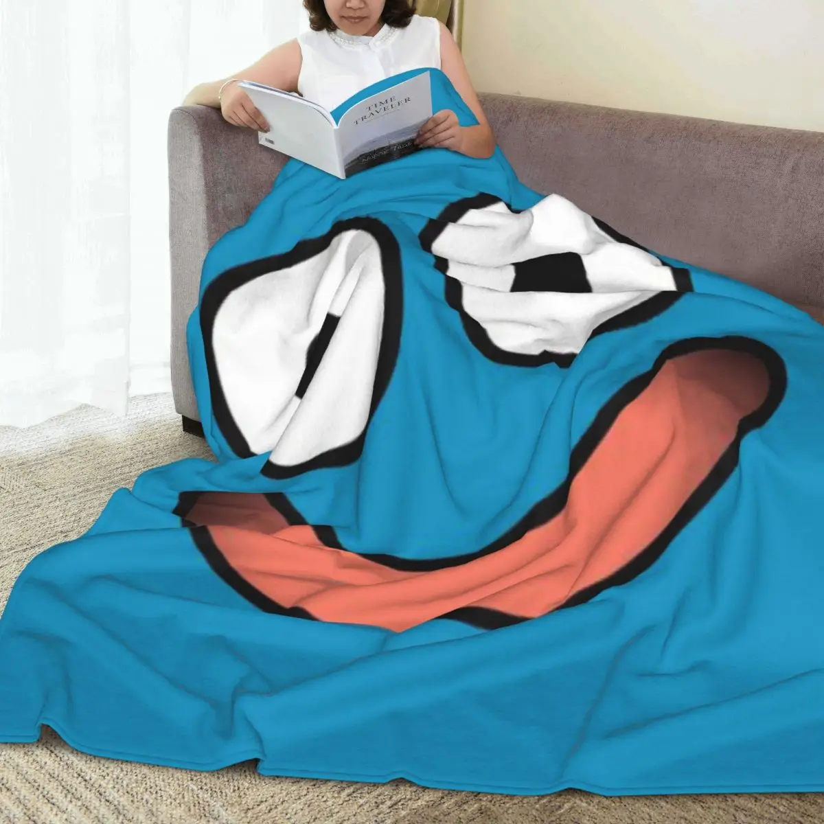 Throw Blanket Dragon Quest Slime Face Micro Fleece Blanket Four Sizes Retro Warm For Bedroom AntiPilling Blanket