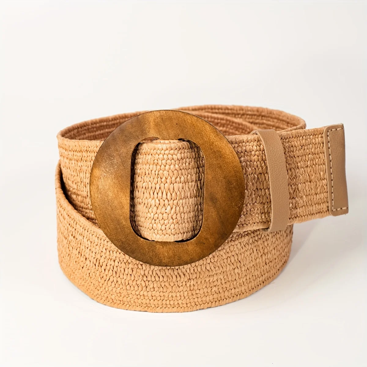 Straw elastic waist woven belt fashionable women\'s waist belt dress belt straw woven bohemian belt