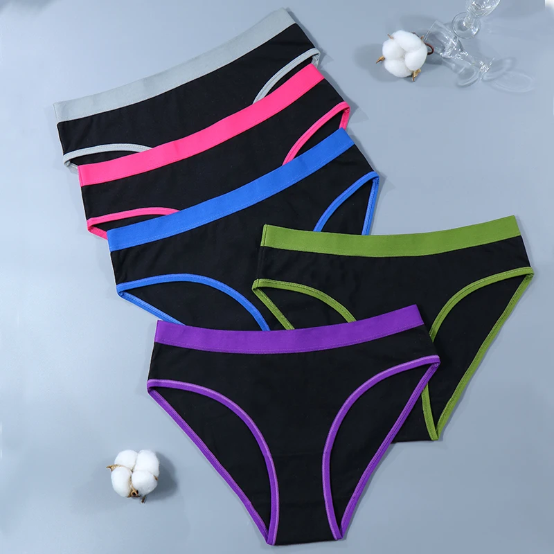 BANNIROU 1 pièces femmes culottes sous-vêtements coton doux respirant sport taille basse femme Lingerie slips sous-vêtements pour femme