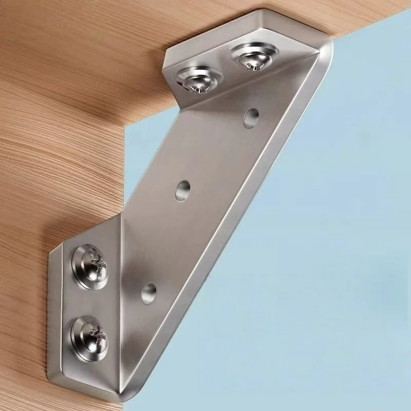 20 pieces Furniture Corne Bracket Angle Fasten Connector,Hardware Triangle Support Frame,Bedframe Cabinet Drawer Chair Universal
