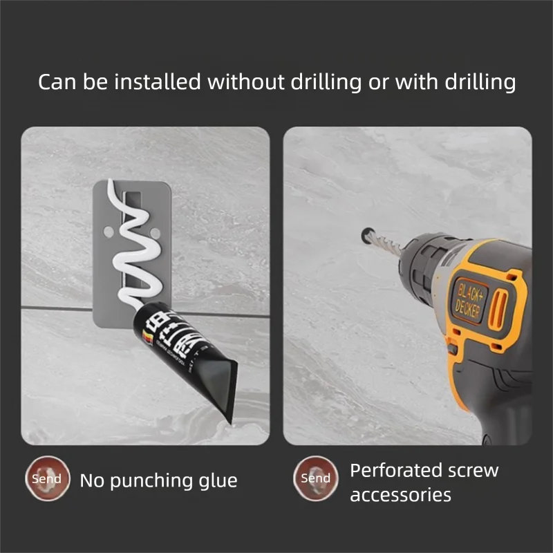 No-Drill Multifunctional Wall-Mounted Spice Rack Kitchen Storage Organizer Salt Seasoning Jar Vegetable Basket Rack