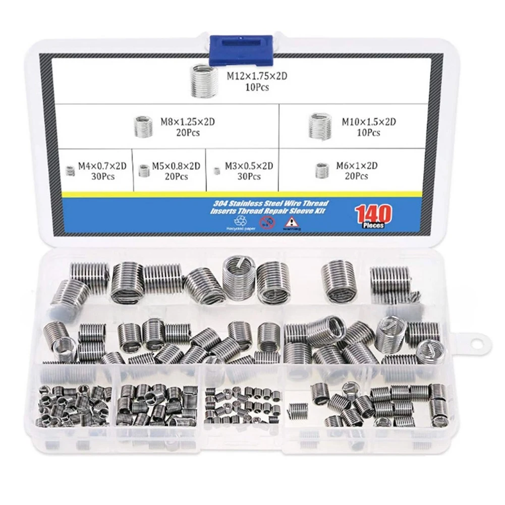

Steel Screw Sleeves Self-Tapping Thread Inserts Deep And Clear Threads Excellent Performance High Quality Stainless Steel