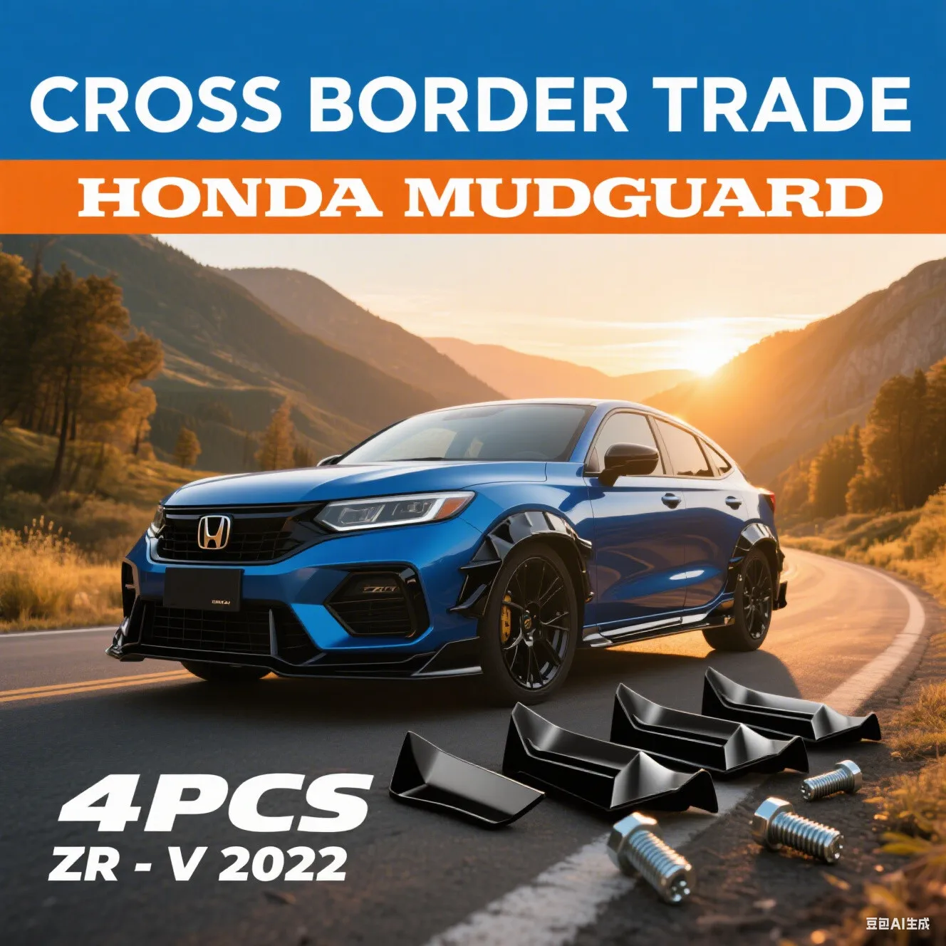 4 PCS Car Mudflaps for Honda ZR V 2022 2023 2024 ZRV HR V HRV Car Fender Mud Guard Flaps Splash Flap Mudguards Auto Accessories
