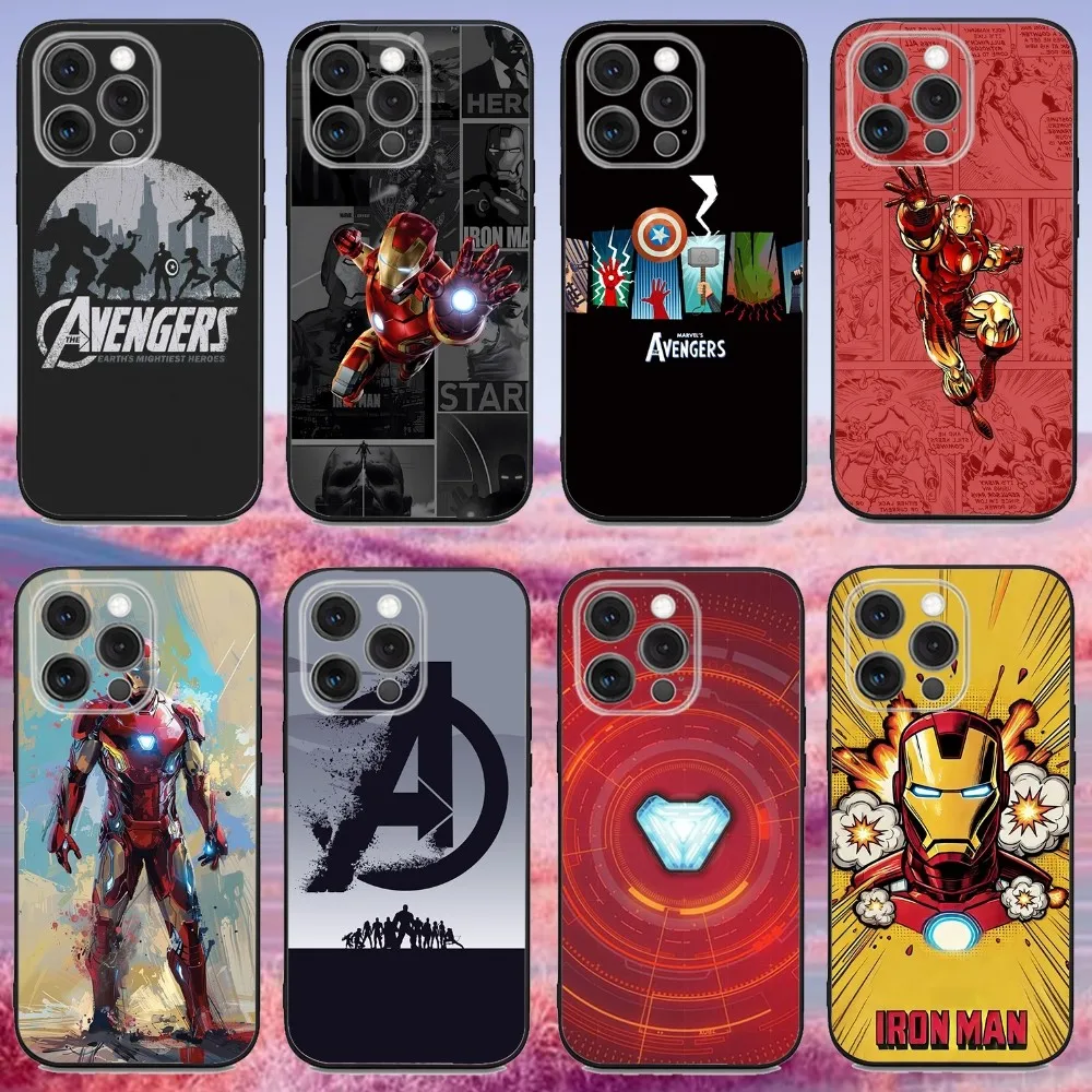 

I-Iron M-Man Phone Case For iPhone 16,15,14,13,12,11,Pro,X,XS,Max,XR,Plus,Mini Soft Black Cover