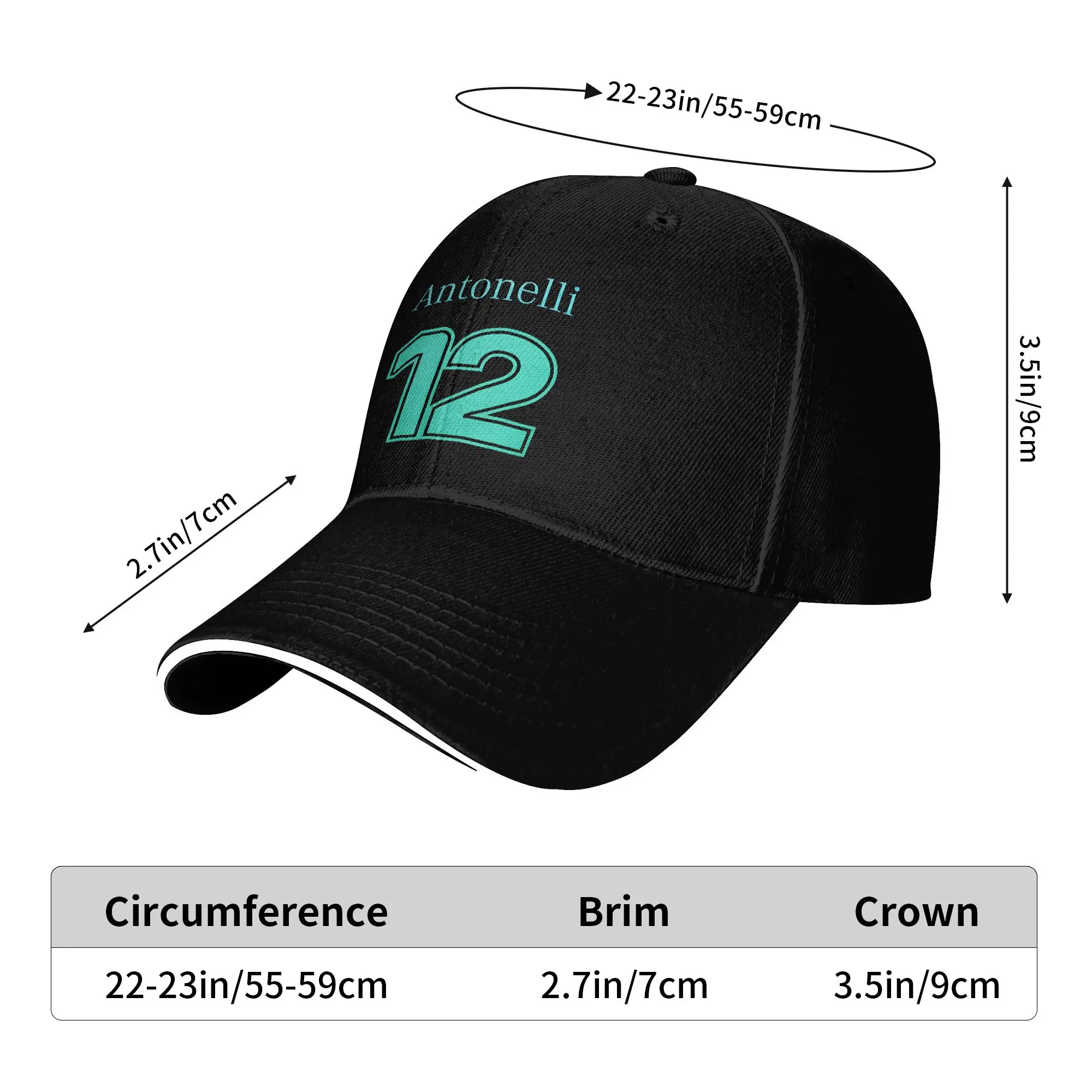 Spring Casual Baseball Cap Kimi A-Antonellis Tennis Skate Hip Hop Hats For Men Adult Breathable  Streetwear Snapback Cap