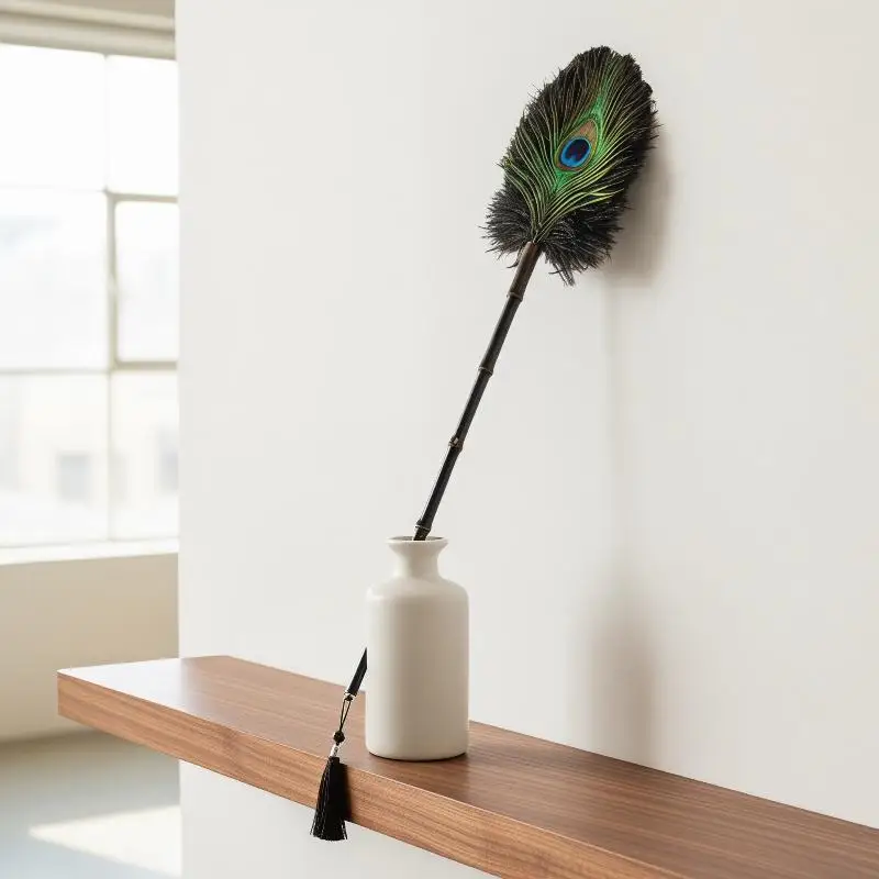 Ostrich Feathers Duster with Portable Handle Ideal for Home and Office Anti-static Cleaning view 6