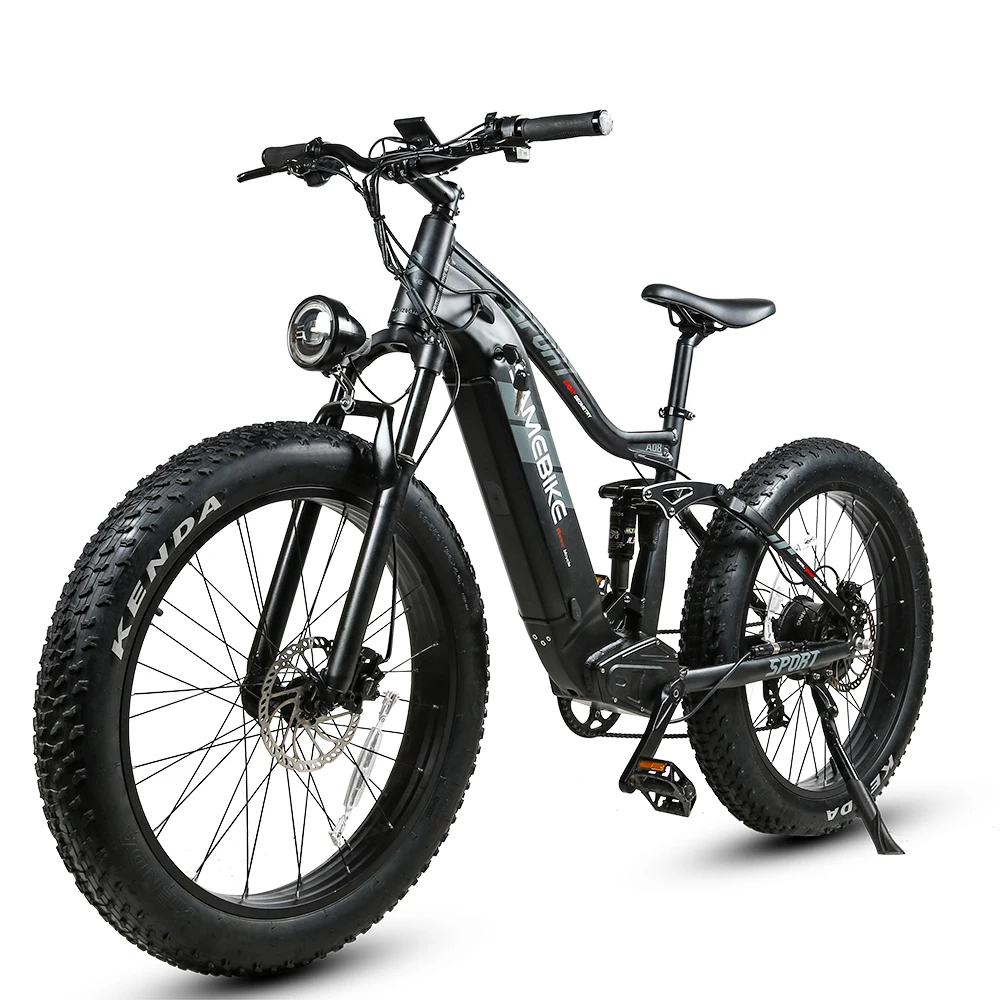 A08 26*4 Fatbike  48V 17Ah 750W 7 Speed Full Suspension Electric Mountain Bike Electric Bicycle Mountain Samebike incl shipping