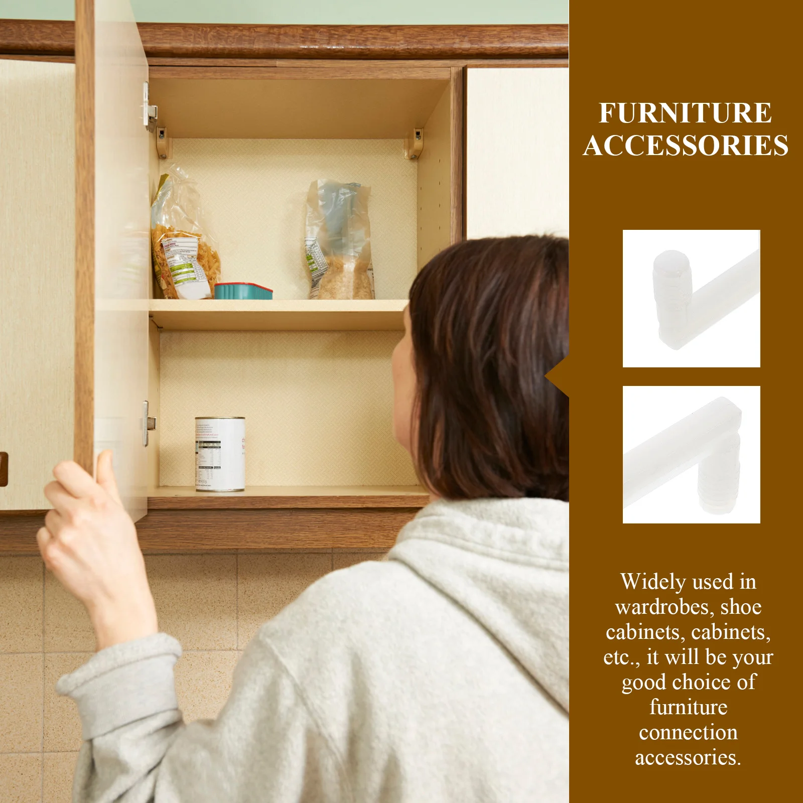 

50pcs U-Shape Furniture Connector Bracket Invisible Joint For Home Office Furniture Quick Installation U-Shaped Plastic