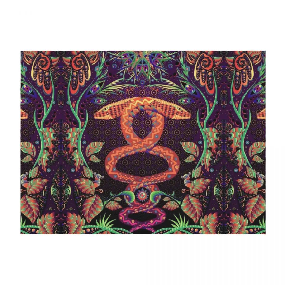 

Psychedelic Ayahuasca snake spirit Throw Blanket Loose Giant Sofa Luxury Designer Blankets