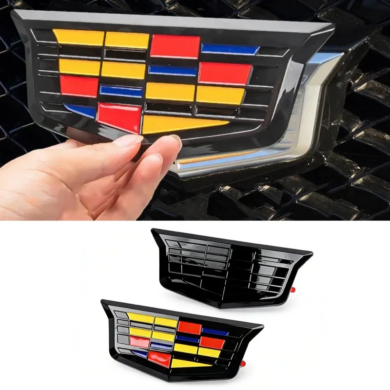 

For Cadillac XT5 Cover Emblem Premium ABS Material Front Rear Logo Overlay OEM Style Replacement Trunk Badge Car Accessories
