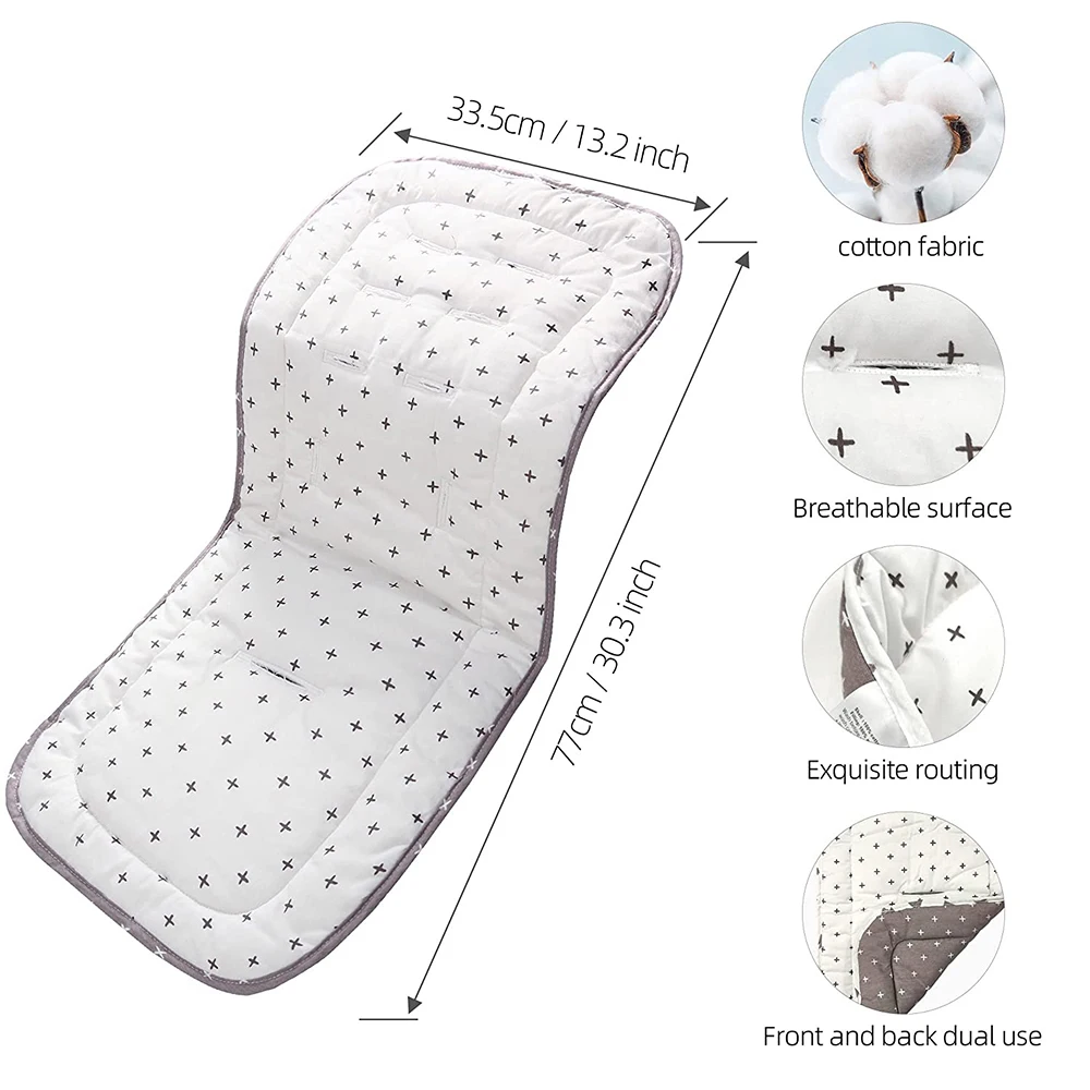 Poussette Confortable en Coton pour Bébé, Polymères, Coussin, Chaise, Voiture, Accessoires pour Enfants