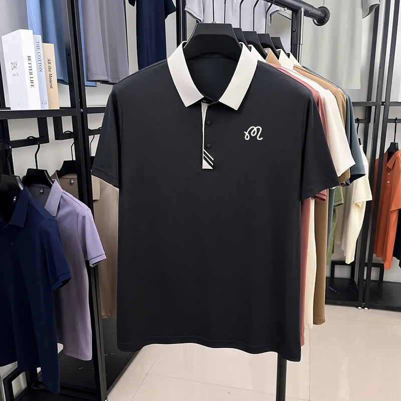 Leichter Luxus, exquisites Herren-Original-Print-Poloshirt, cooles Sommer-Revers-Kurzarm-T-Shirt, hochwertige Herrenbekleidung für den Alltag. – Detail 15
