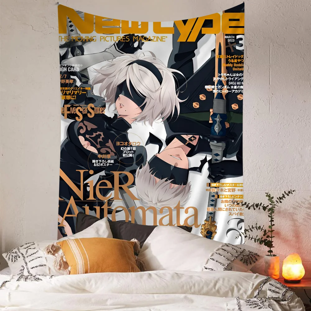 NieR Automata Anime Colorful Tapestry Wall Hanging Cheap Hippie Wall Hanging Bohemian Wall Tapestries Mandala Wall Sheets