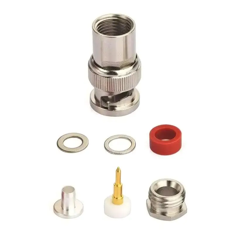 1/5/10Pcs BNC Male Plug Clamp RG58 RG142 LMR195 RG400 Cable RF Coaxial Connector Wire Terminals