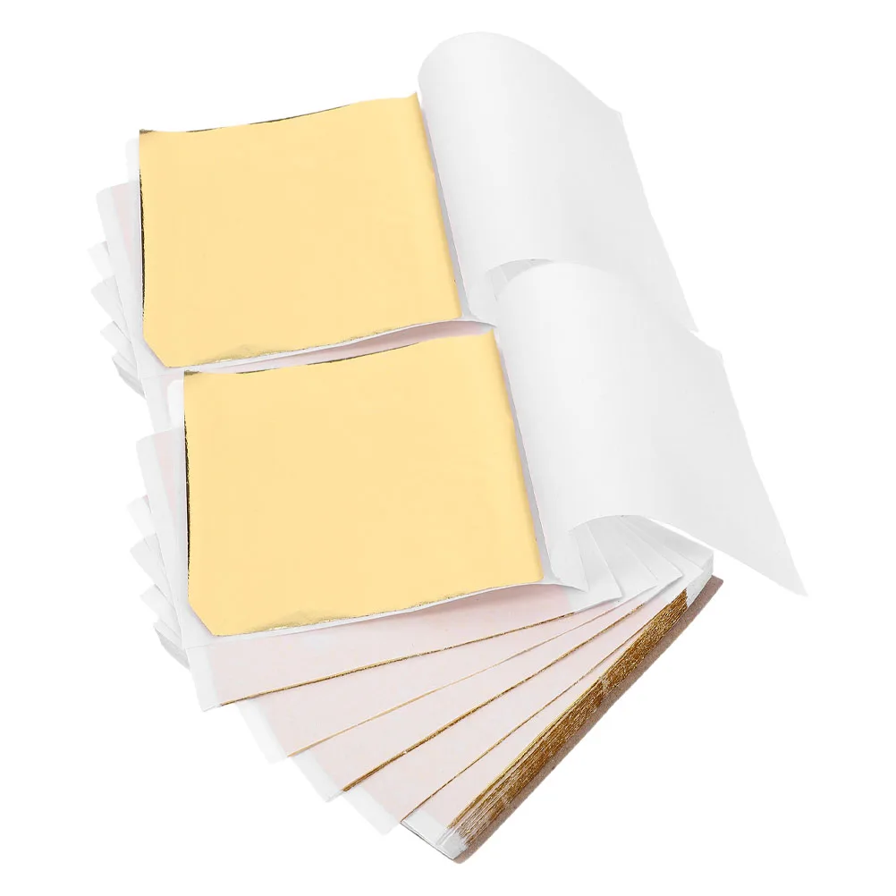 

200 Pcs Gold Foil Sheets Craft Decoration Buddha Statue Gilding Anodized Aluminum Painting Art Projects Sturdy Material