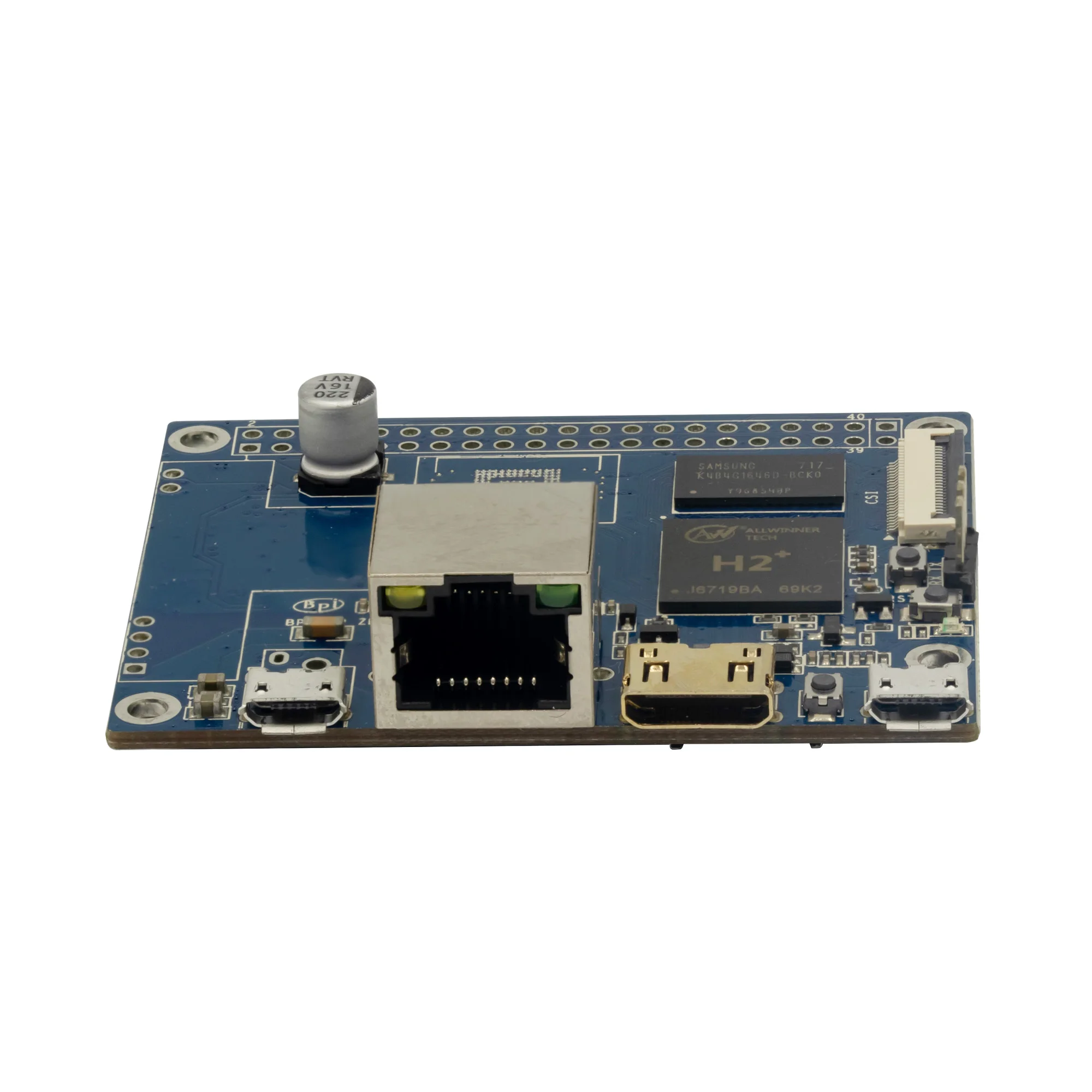 Imagem -05 - Banana Pi-bpi-p2 Maker h2 Mais Quad-core Cortex-a7 Mali400mp2 512m Ddr3 Suporte para Cartão tf Poe Android Linux Single Board Computer