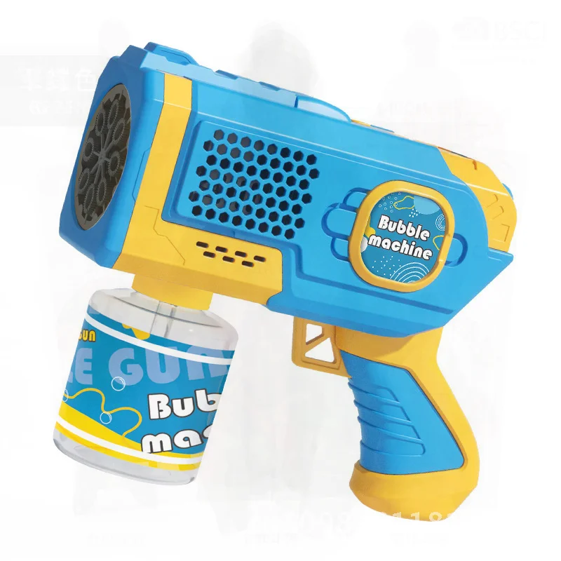 Handheld Automatische Bubble Gun 2024 Netto Rode Ruimte Explosie Ontwerp 8-gaats Bubble Machine voor Kinderen Interactief Speelgoed met Bubble