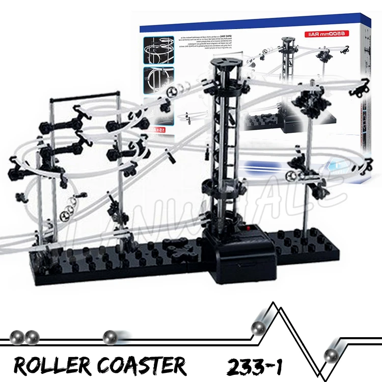 650 cm Poziom szyny 1 Marble Run Maze Roller Coaster Elektryczny model windy Budynek Chłopcy Zabawki edukacyjne Rzeźba w kulce