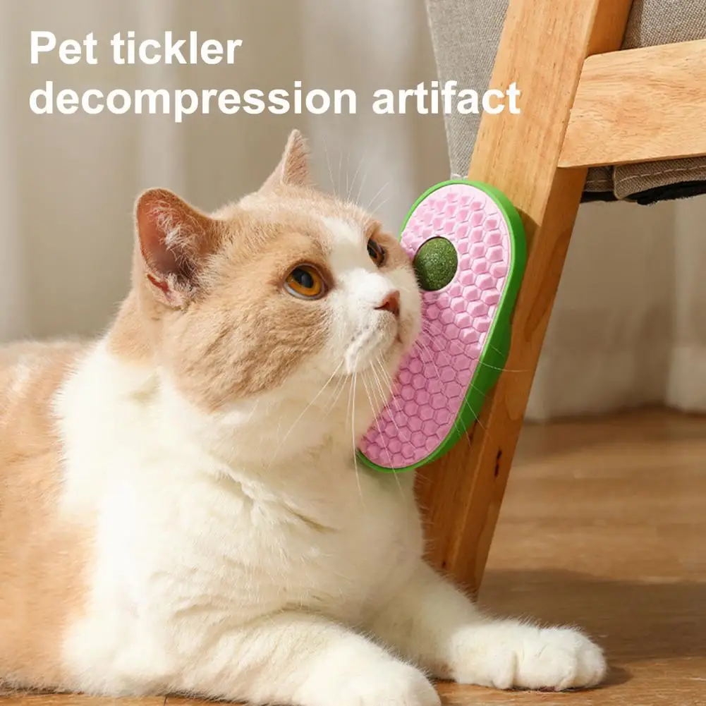 2Pcs Cat Face Scratchers,Cat Self Groomer,Wall Cat Licking Catnip Balls,Cat Facial Brush Pea Shape Scratchers,for Indoor Cats