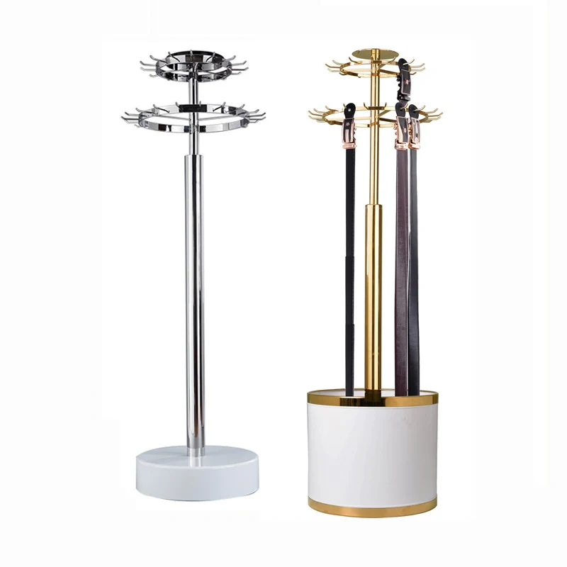 Custom Gold Belt Display Bracket Silver Tissue Rack Belt Hanging Display Strip Steel Metal Cable Tie Bracket