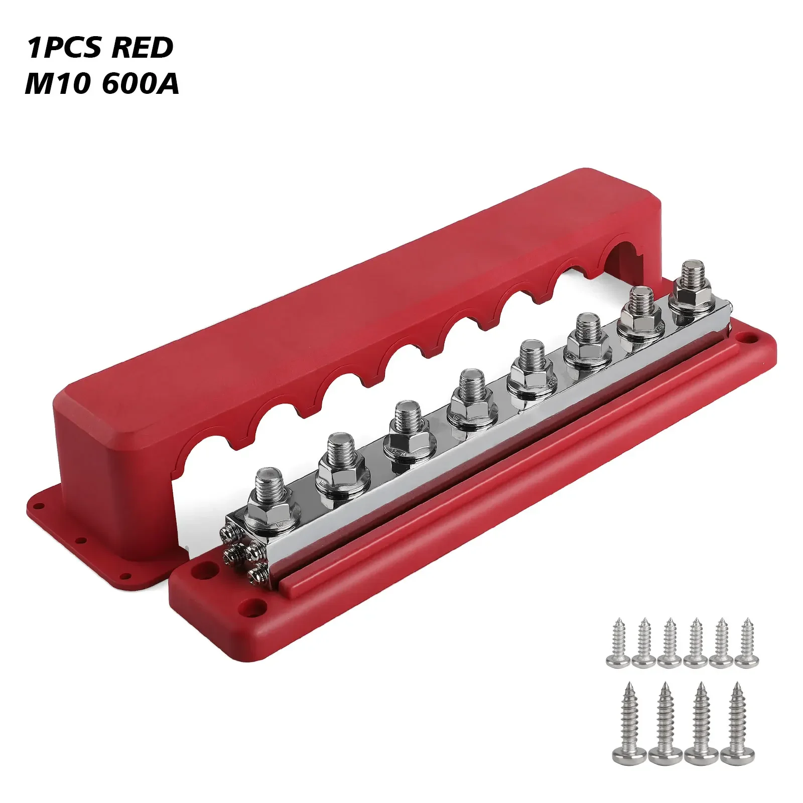 M10 Auto Terminal Block Negatieve Bus 24V 600A Klemmenblok 3/8 "Stromverdeling Blok M10 Terminal Bus voor Automotive Boot