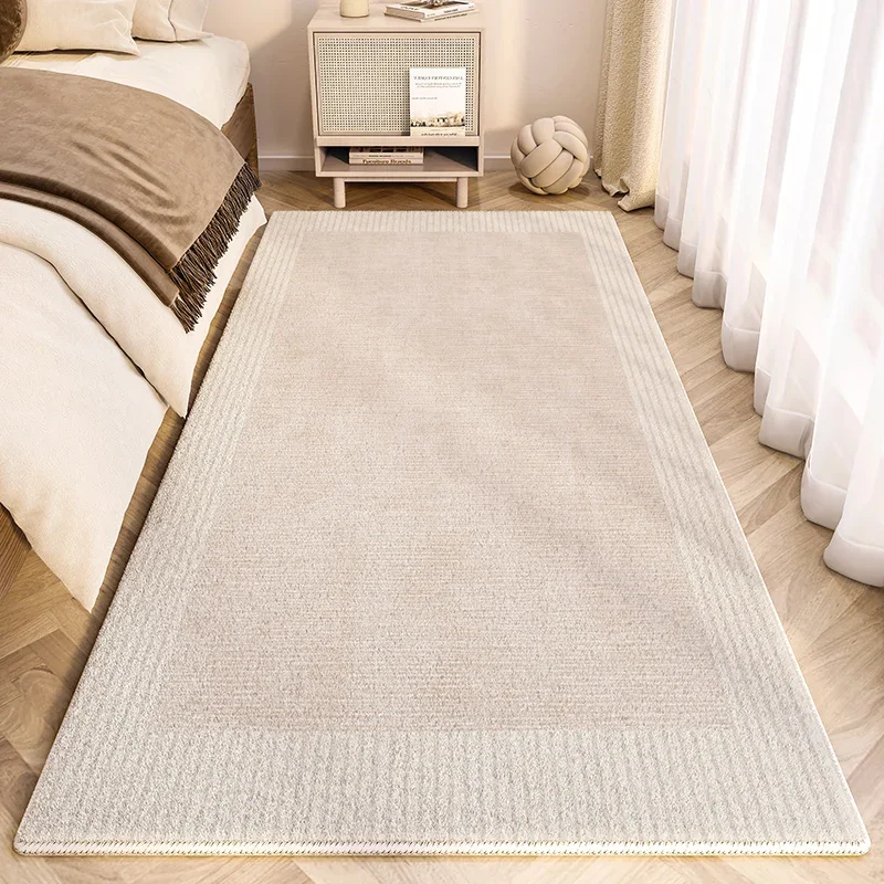 Fluffy Thickened Cream Style Carpet Bedside Home Bedroom Bedside Simple Anti Slip Carpets Advanced Thickened Anti Fouling Rug