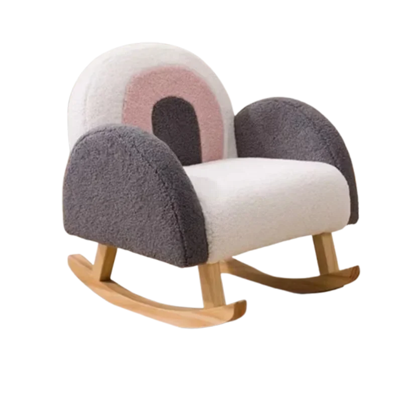 Rocking Sofa Comfortable Kids Chair Backrest Wooden Toddler Armchairs Children Chair Growing Baby Car Seat Home Furniture