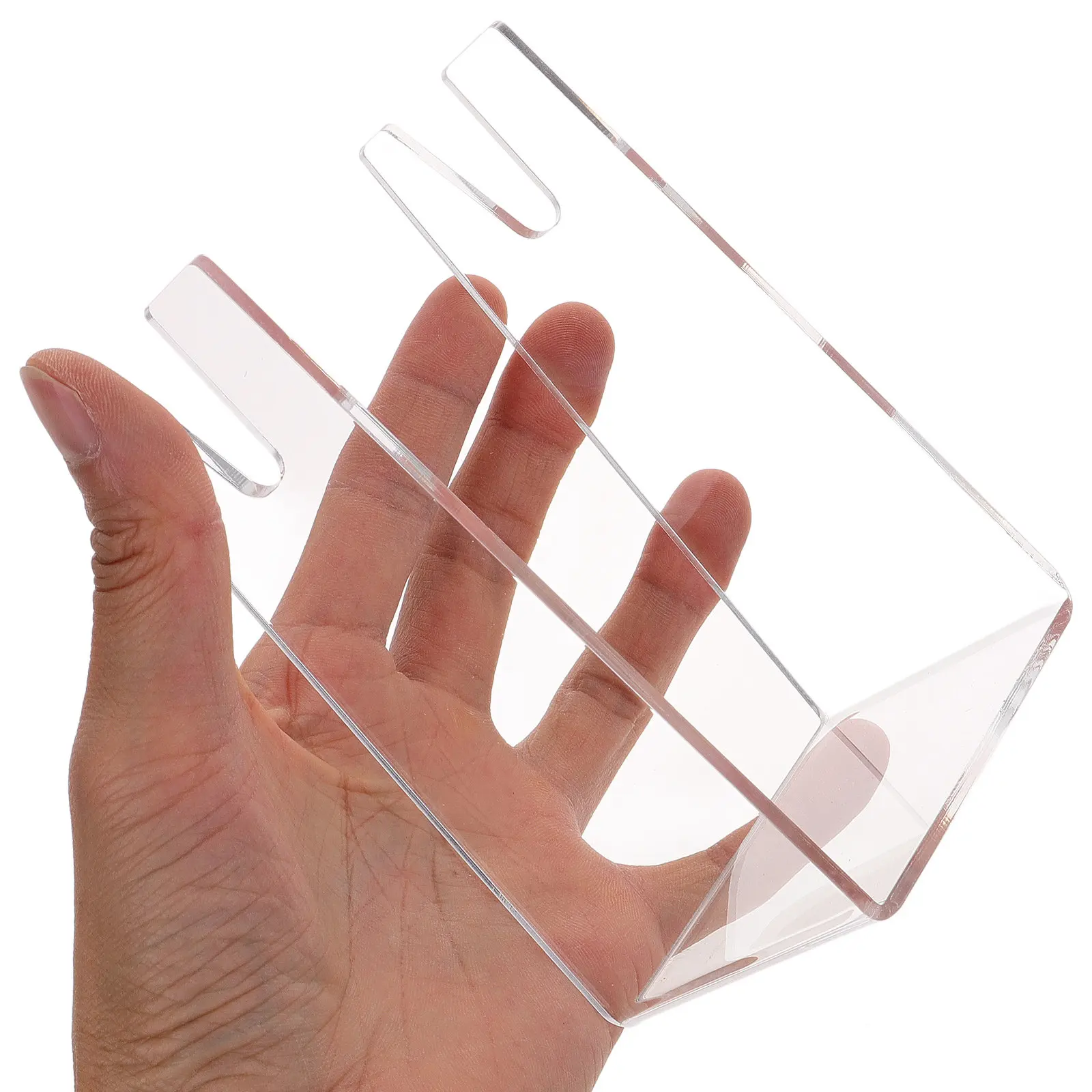 Clear Acrylic Table Tennis Paddle Holder Pingpong Bat Display Stand Acrylic Racket Base Desktop Displaying Table Tennis Bat