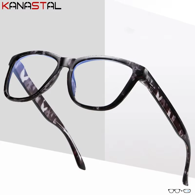 Men CR39 Optical Prescription Reading Glasses Blue Light Blocking Lens Women Myopia Eyewear Lightweight Plastic Eyeglasses Frame