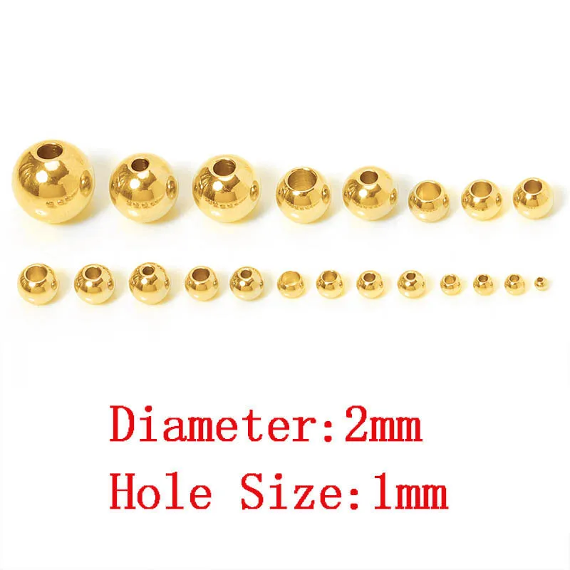 100 stks 2/3/4/5/6/8/10mm Metalen Spacer Kralen Ronde Kralen voor DIY Armband Sleutelhanger Hanger Sieraden Maken Accessoires