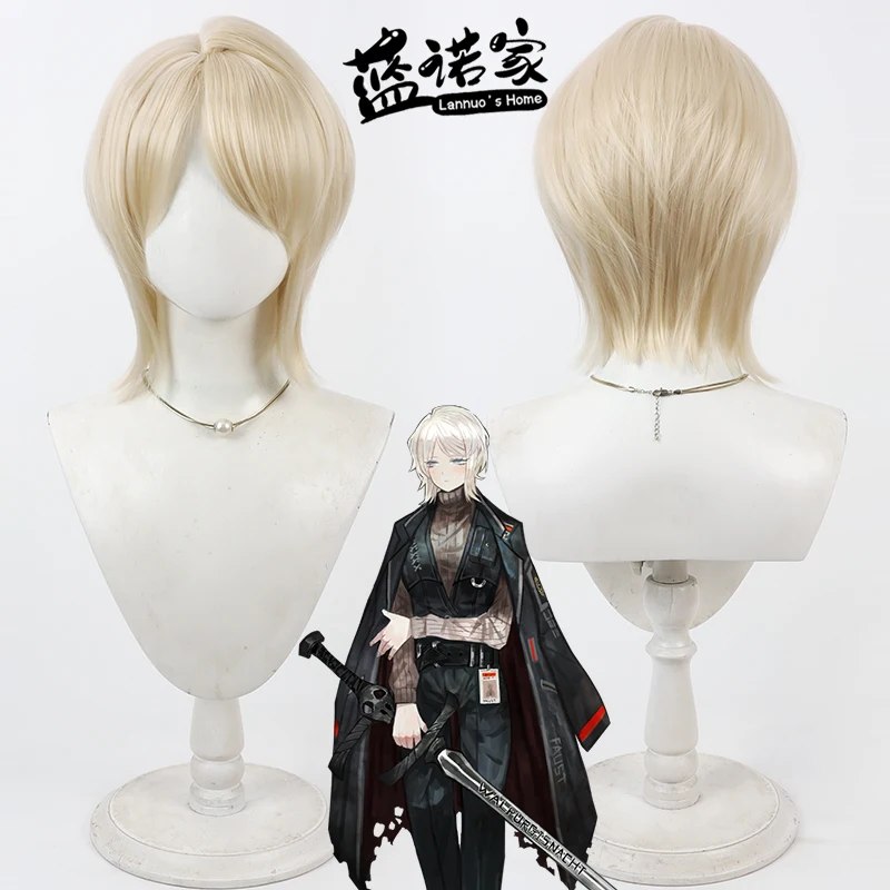 

Game Limbus Company Faust Cos Cosplay Wig Halloween Party Prop Synthetic Hair Heat Resistant Fiber + Wig Cap