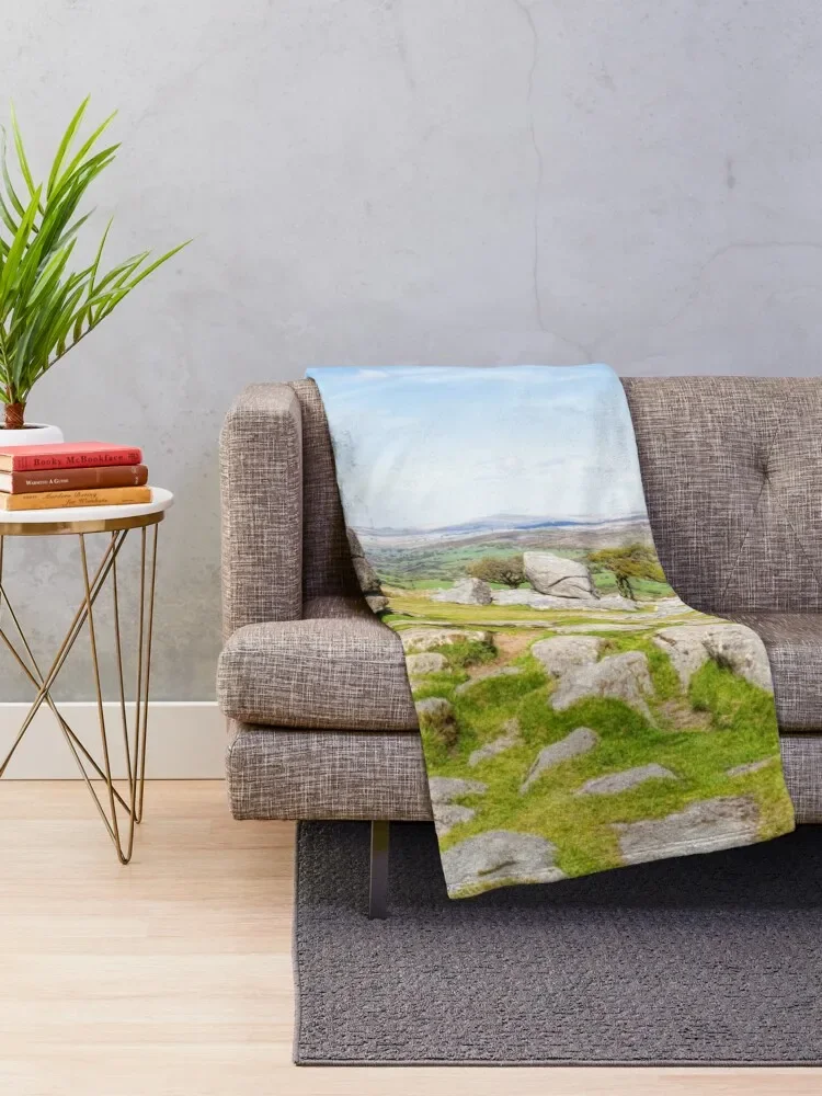 Dartmoor National Park, Devon, UK Throw Blanket Hairys decorative Fluffys Large Flannel Fabric Blankets