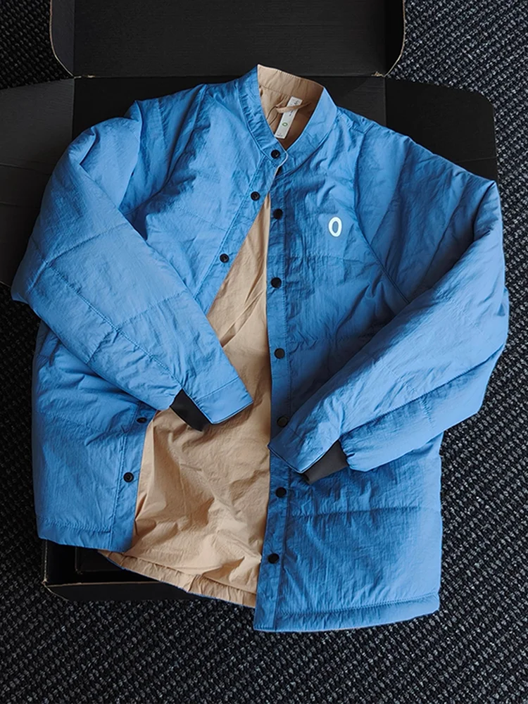 

Double-Sided Wear Lightweight Cotton Jaet Men Women Sle Fce Lined Windproof Warm High-End Feeling Cotton Coat